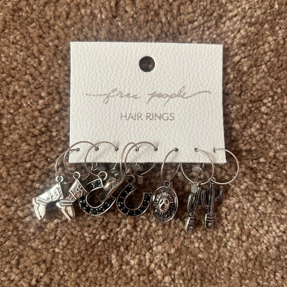 Free People Western Charm Silver Hair Rings